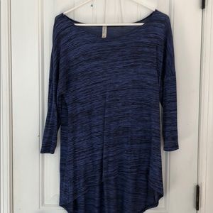 WOMENS 82 DAYS LONG SHIRT MEDIUM M BLUE BLACK